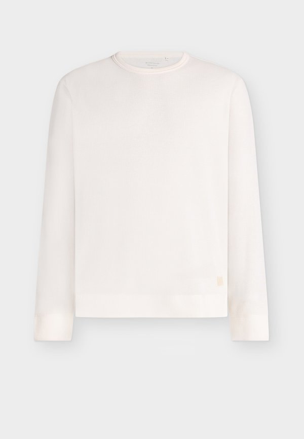 TOM TAILOR STRUCTURED GARMENT DYE LONGSLEEVE - Jumper - gardenia white