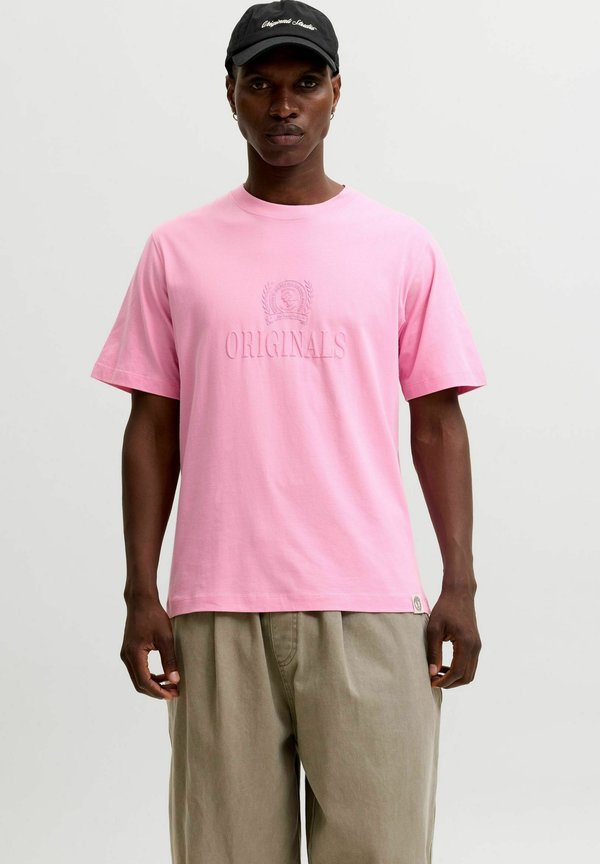 Jack & Jones JORFREDERIKSBERG MONOGRAM TEE - Print T-shirt - prism pink