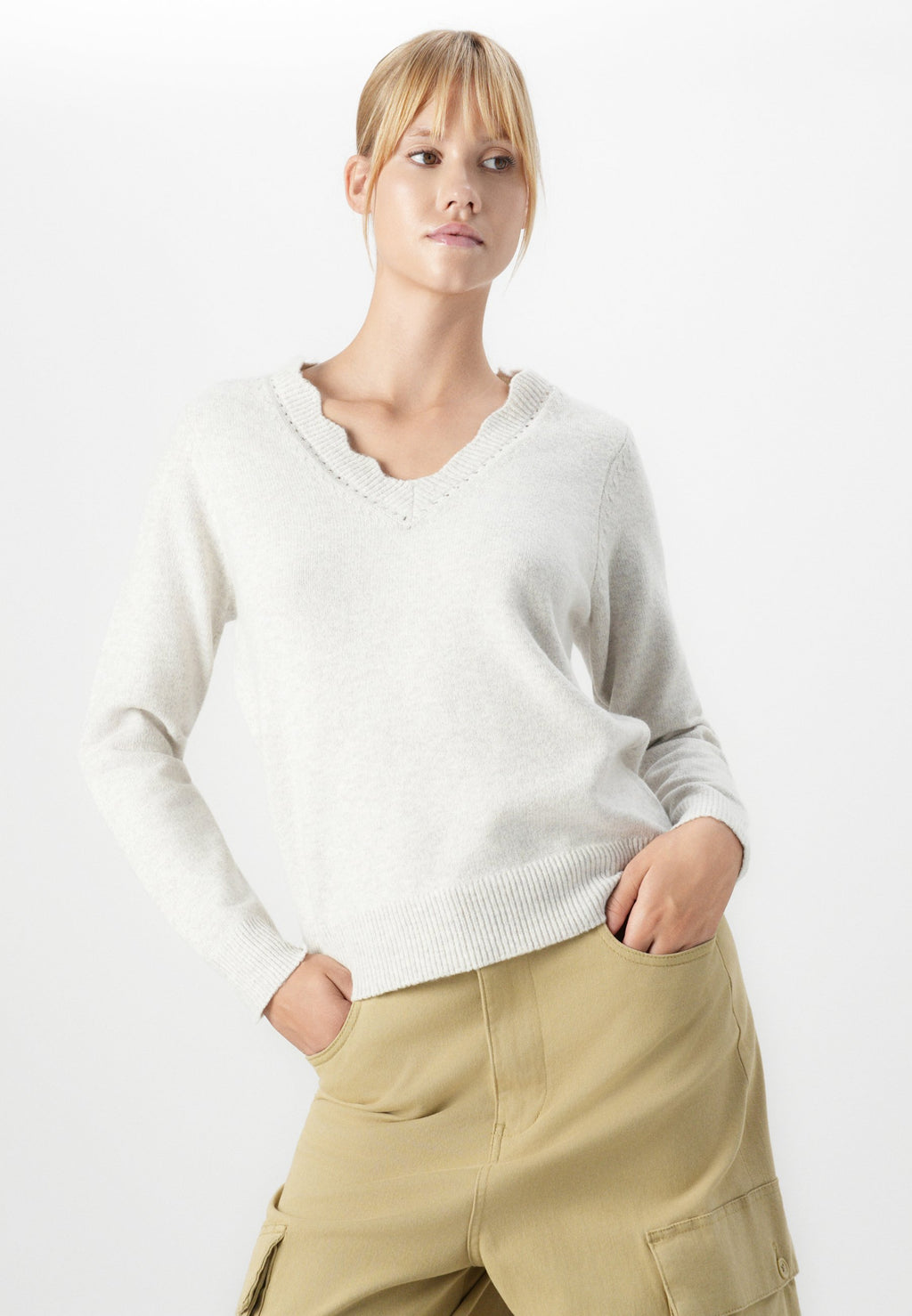VILA Knitted VINIKOLINA V-neck