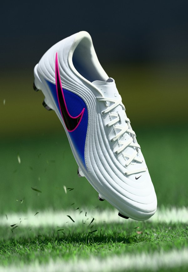 Nike Performance TIEMPO MAESTRO CLUB FG/MG UNISEX - Football boots artificial grass - white/black/racer blue/pink blast