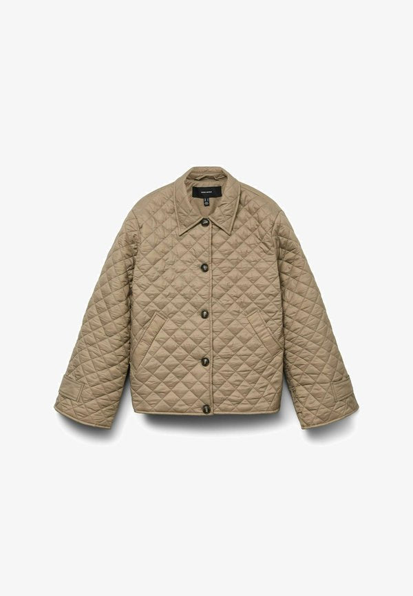 Vero Moda Curve Quilted VMCHOLTE Quilted - Light jacket - silver/mink