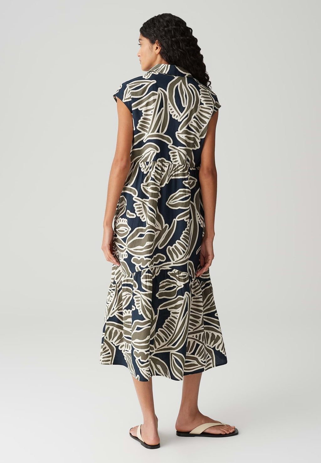 OPUS RELAXED FIT MIDI PRINT VOLANT