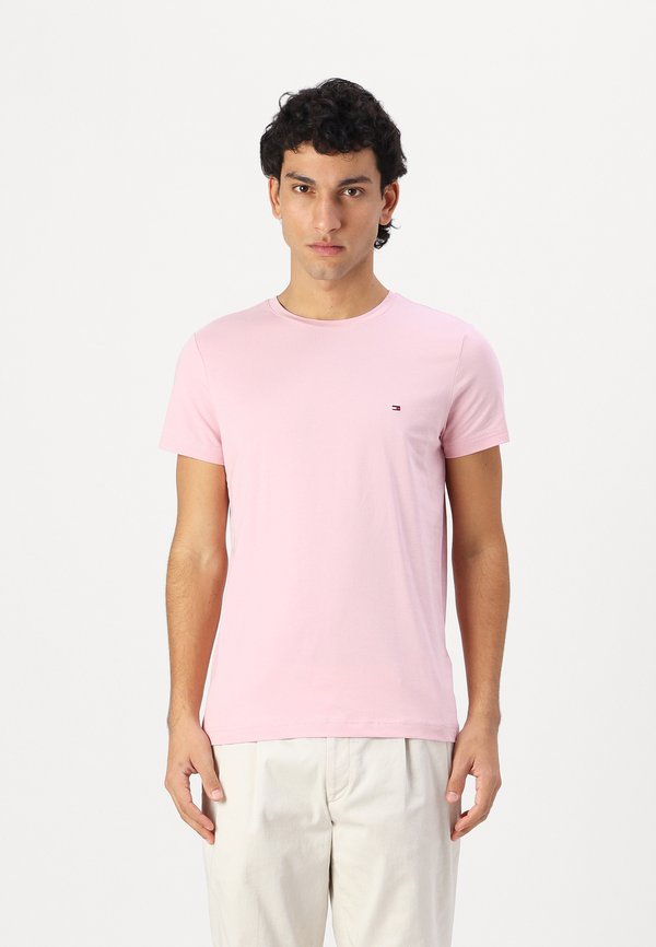 Tommy Hilfiger STRETCH SLIM FIT TEE - Basic T-shirt - pink shade