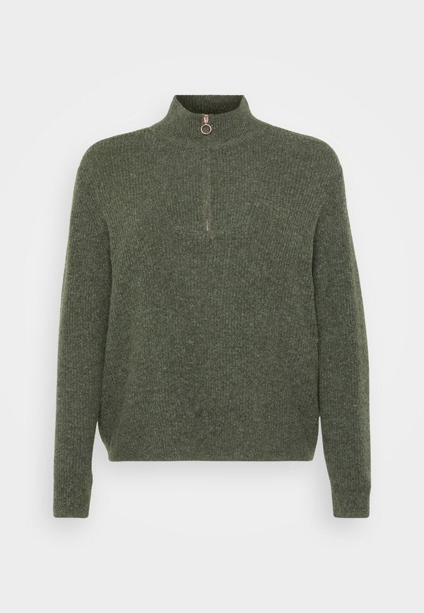 Vero Moda Curve Knitted VMCPLAZA Knitted - Jumper - kalamata melange