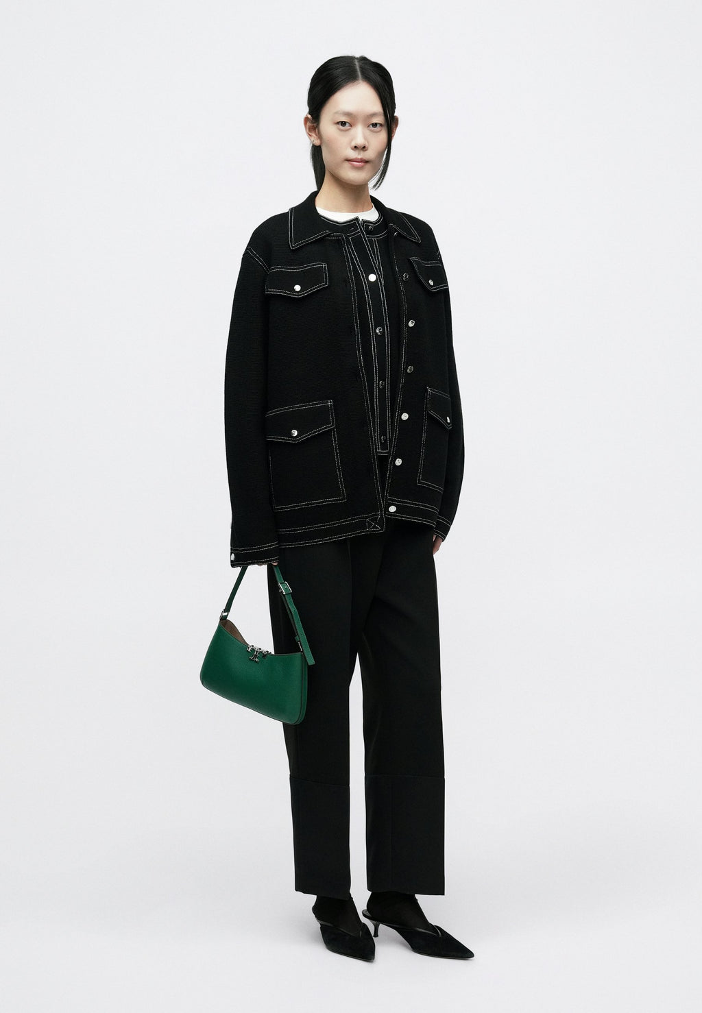 Tory Burch TOPSTITCH JACKET