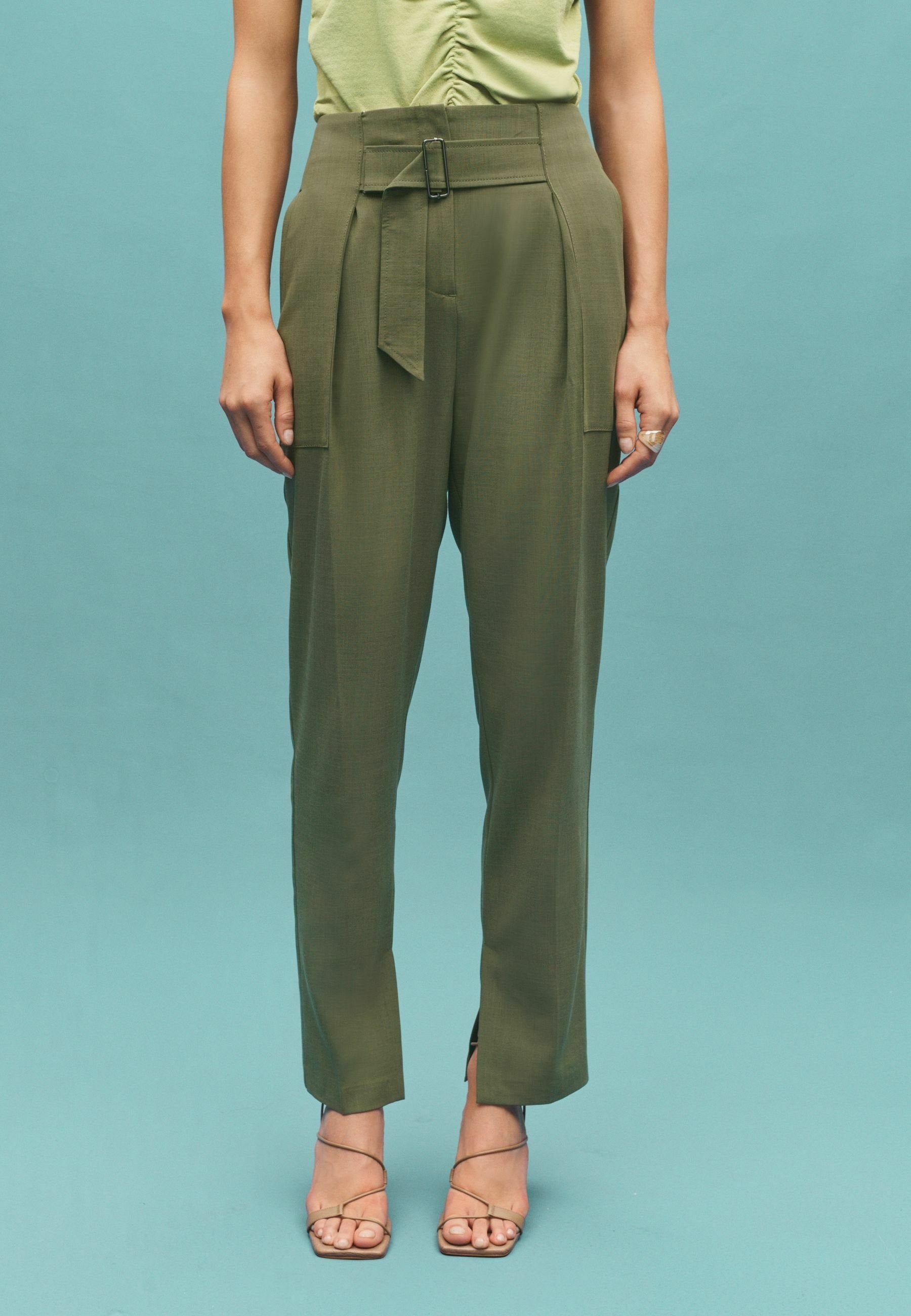 Next TAILORED BELTED TAPER TROUSERS