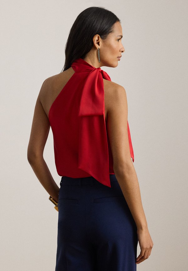 Lauren Ralph Lauren CHARMEUSE TIE-NECK HALTER TOP