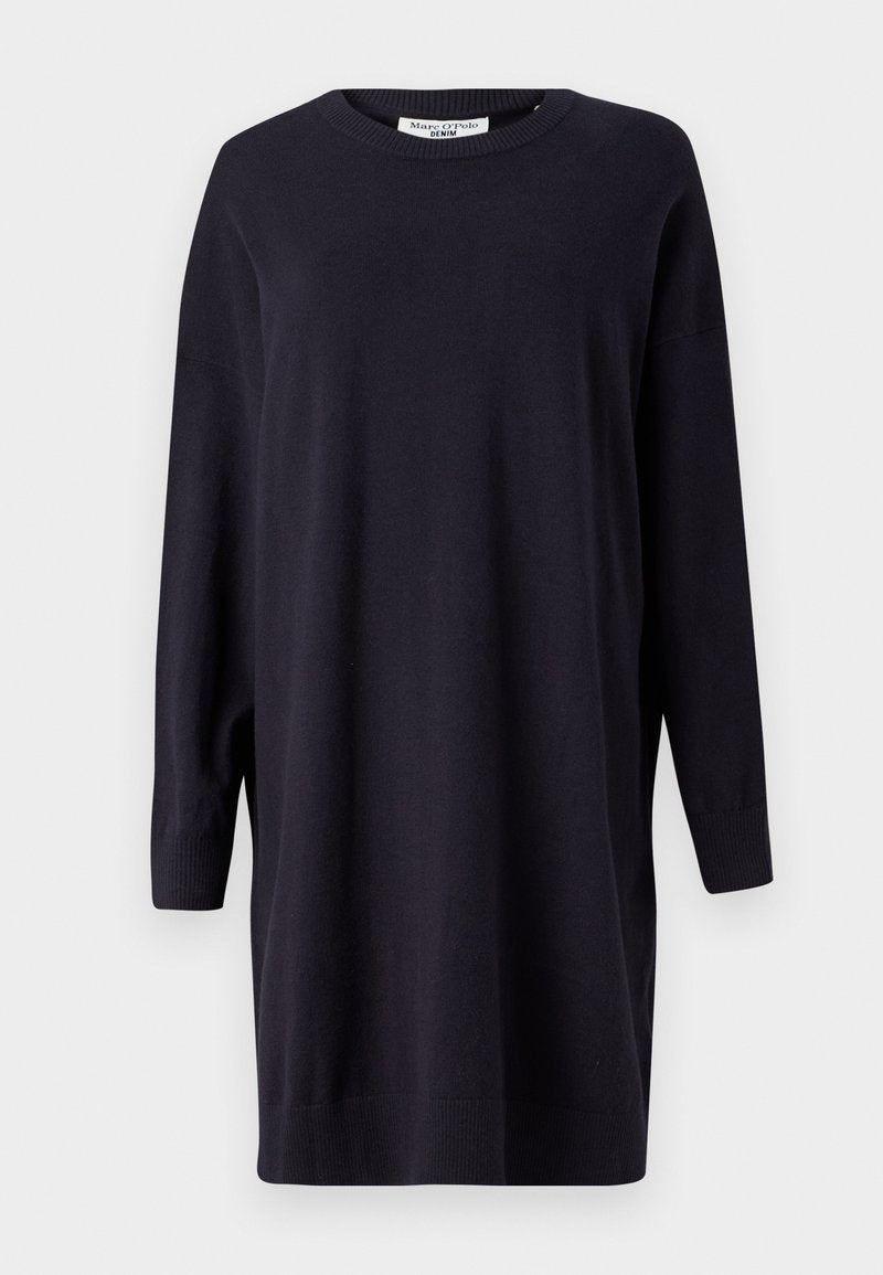 LONG SLEEVE CREW NECK DRESS Media 1