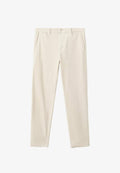 Mango Trousers - kremowy   écru
