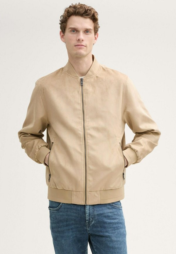 TOM TAILOR Faux leather jacket - cement beige