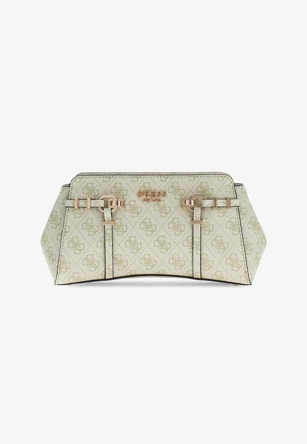Guess LEONA LOGO UMHÄNGE - Cross body bag - grün