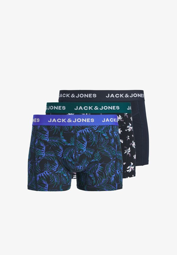 Jack & Jones JACTODD FLOWER 3 PACK  - Trunks - dazzling blue pack atlantic deep  navy blazer