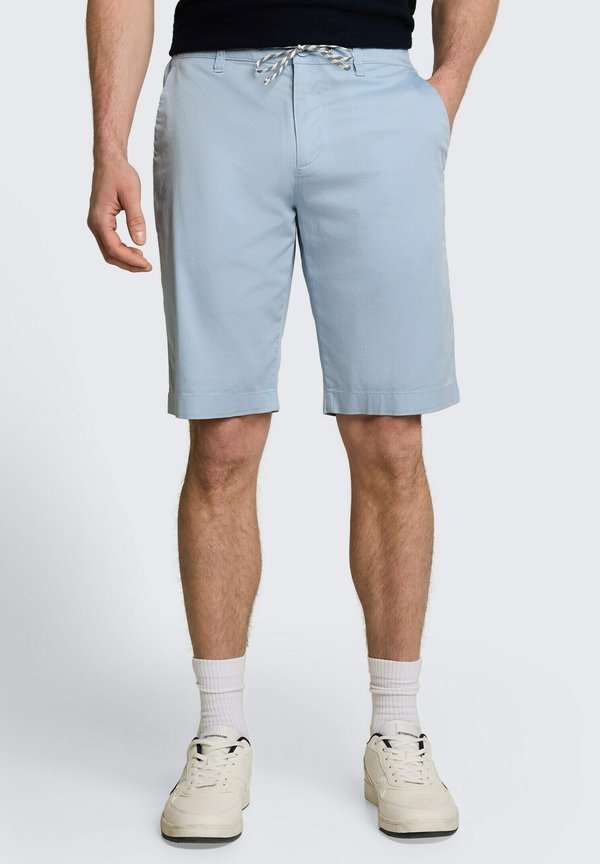 TOM TAILOR TOM TAILOR HOSEN & CHINO CHINO SHORTS MIT KORDELZUG - Shorts - light blue grey