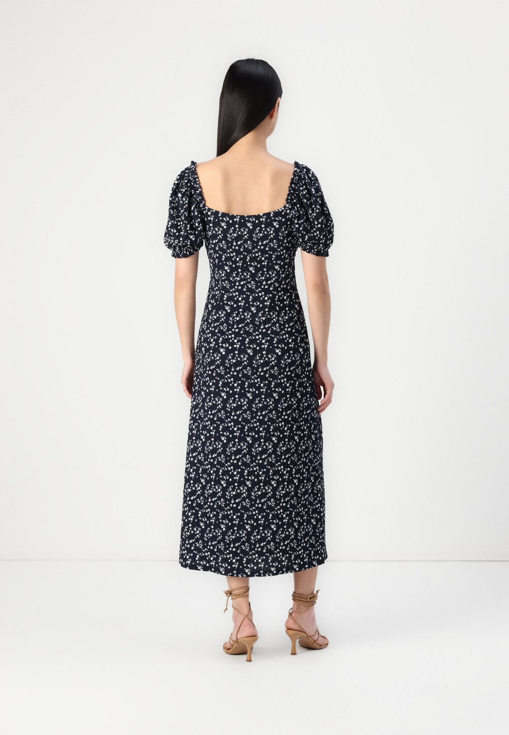 Gina Tricot PUFF SLEEVE MIDI DRESS