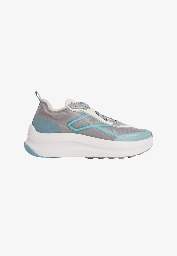 Calvin Klein CHUNKY RUN LACEUP STRIPE NY - Trainers - cloudburst misty blue light