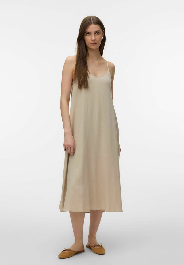 Vero Moda VMJESMILO Midi - Day dress - silver lining