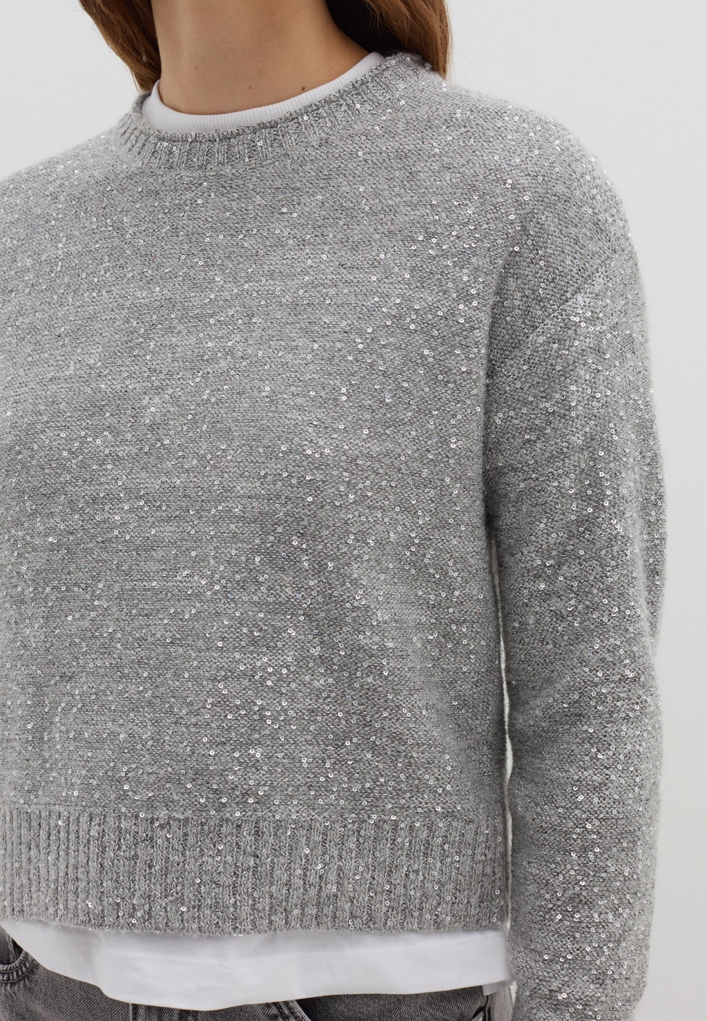 Stefanel MOHAIR WITH MICRO SEQUINS