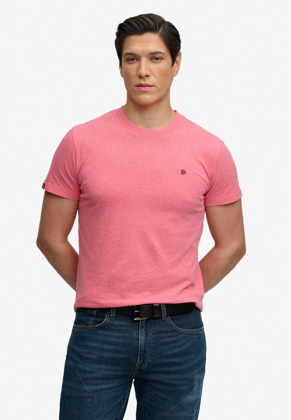 Superdry & Co SUPERDRY ESSENTIAL SD&CO LOGO EMBROIDERED T-SHIRT.. - Basic T-shirt - punch pink marl navy