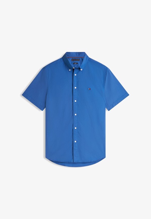 Tommy Hilfiger TH FLEX REGULAR FIT POPLIN SHORT SLEEVE SHIRT - Shirt - blue orbit