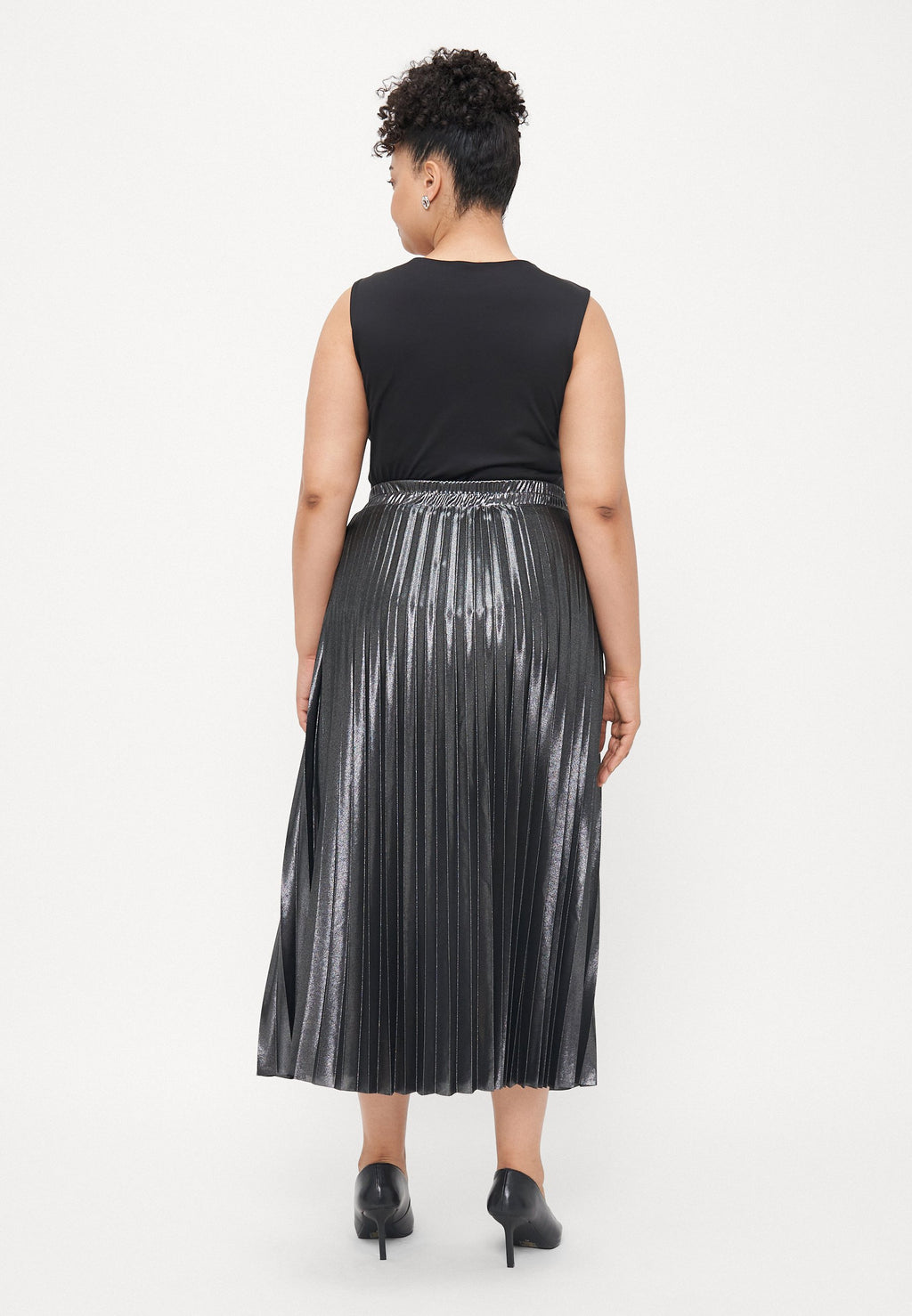 CARLYON PLEATED SHINE SKIRT Media 4