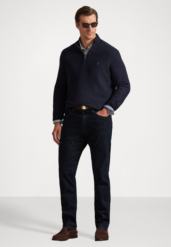Polo Ralph Lauren Big & Tall MESH-KNIT COTTON QUARTER-ZIP JUMPER