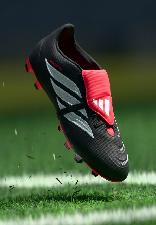adidas Performance PREDATOR CLUB FOLD-OVER TONGUE - Football boots artificial grass - core black/footwear white/lucid red
