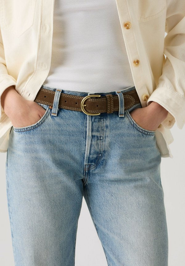 Levi's® OLIVIA CLASSIC FEATHER EDGE BELT CAVIAR - Belt - bracken - browns