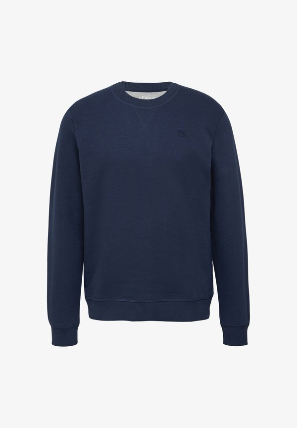 s.Oliver CREW NECK MIT LOGO-STICKEREI - Sweatshirt - tiefblau