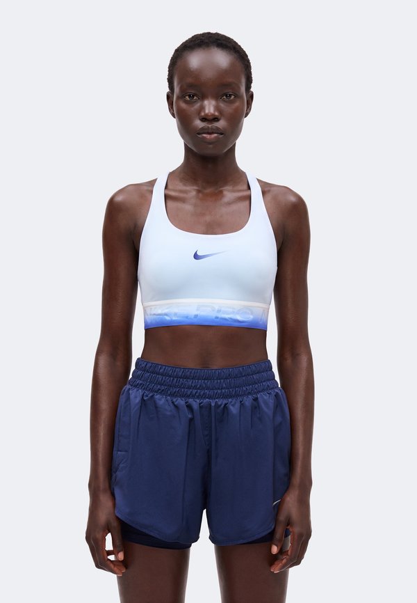 Nike Performance BRA - Medium support sports bra - hydrogen blue/hydrogen blue/old royal/old royal