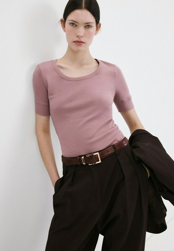 Mango Basic T-shirt - purple