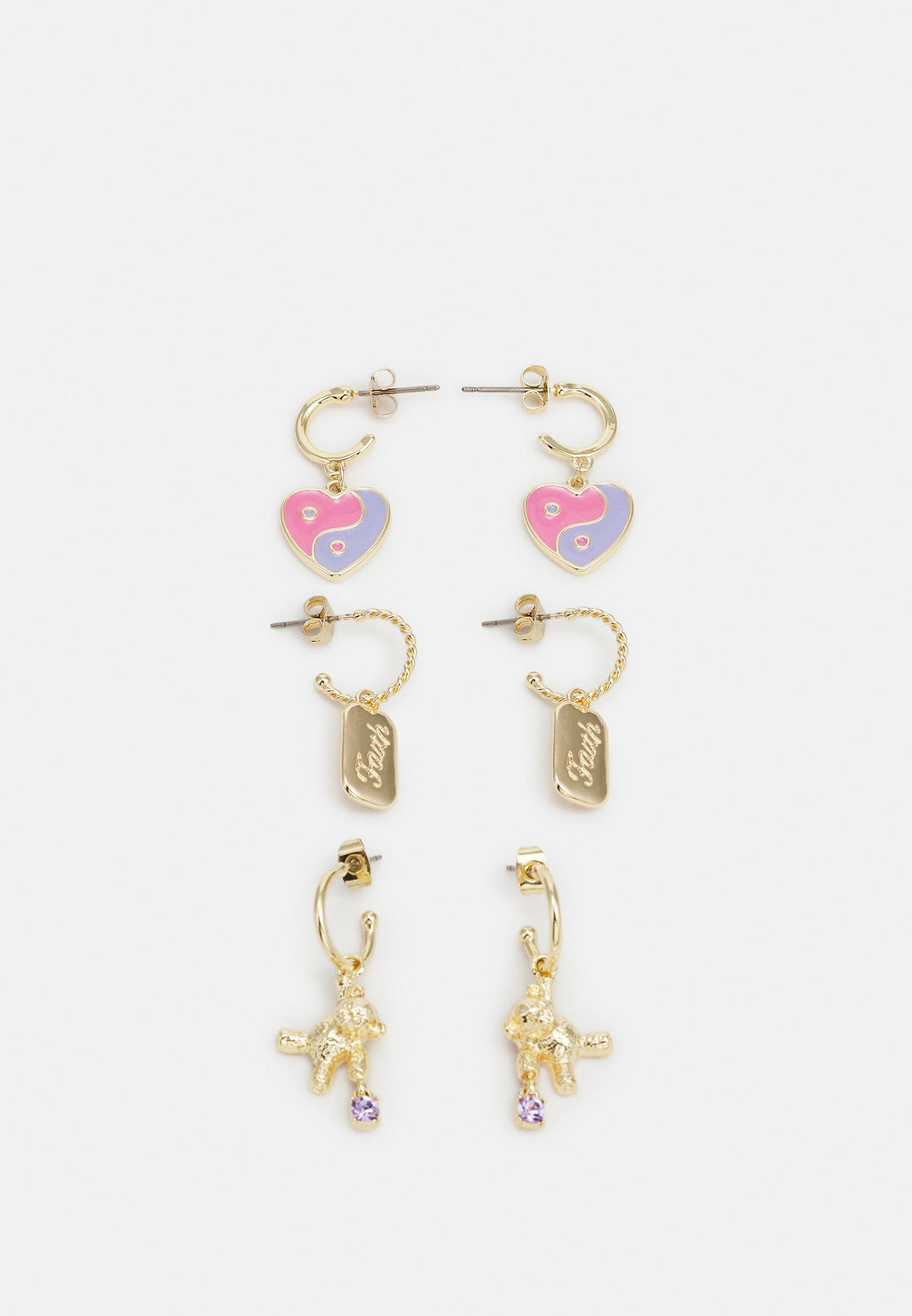 Pieces PCGITTE EARRINGS 3 PACK