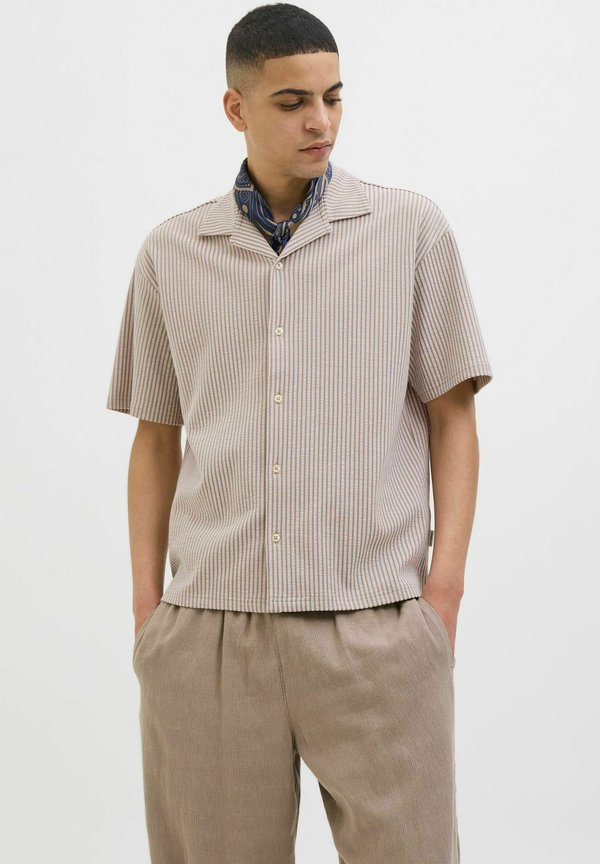 Jack & Jones FLY-AWAY KRAGEN - Shirt - mocha meringue