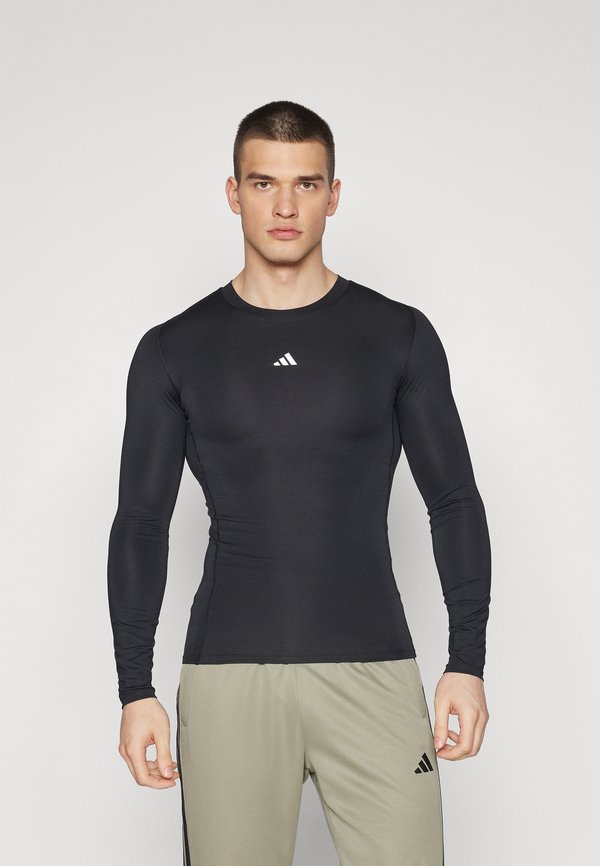 adidas Performance TECHFIT COMPRESSION TRAINING LONG SLEEVE T-SHIRT - Long sleeved top - black