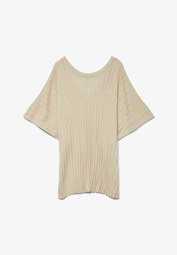 Vero Moda Curve Knitted VMCBARBADOS Knitted - Basic T-shirt - oatmeal