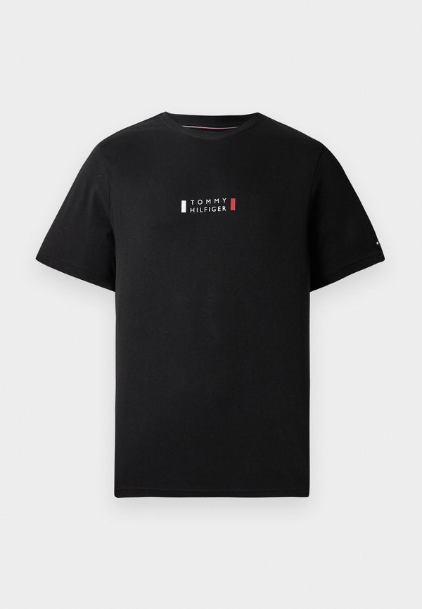 Tommy Hilfiger BRAND LOVE SMALL CENTER TEE - Basic T-shirt - black