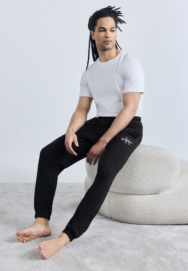 Calvin Klein Underwear JOGGER GRAPHIC MONOGRAM STRETCH - Pyjama bottoms - black