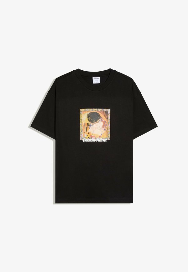 Bershka KLIMT PRINT - TSHIRT - Print T-shirt - black