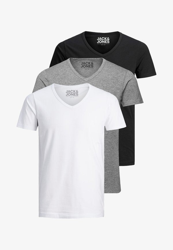 Jack & Jones Basic T-shirt - schwarz/grau/weiß