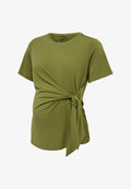 Vero Moda TOP REGULAR FIT ROUND NECK TOP - Basic T-shirt - sphagnum