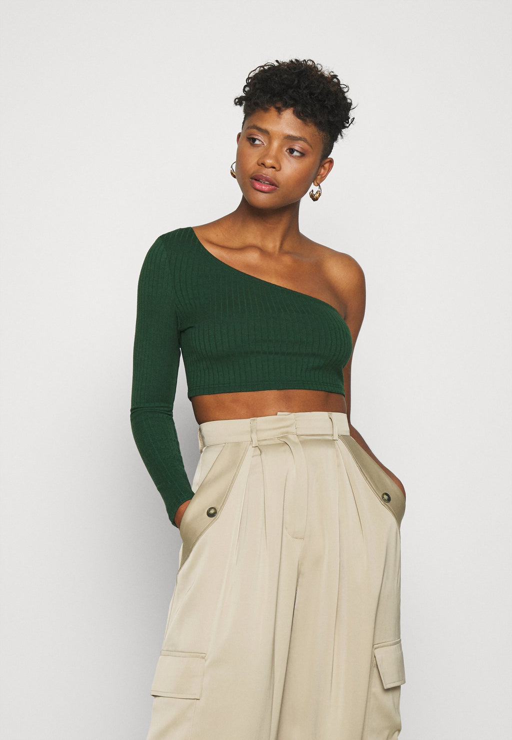 Glamorous CROP ASYMMETRIC ONE SLEEVE 2 PACK