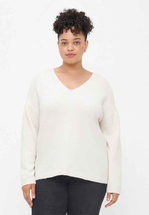 Vero Moda Curve Knitted VMCBESTI Knitted - Jumper - birch melange