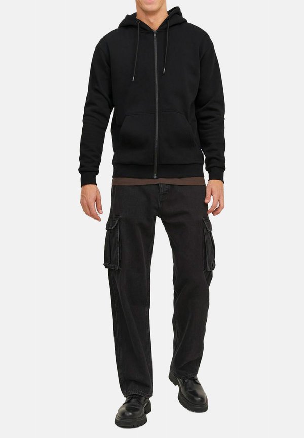 Jack & Jones HOODIE 2ER PACK BRADLEY - Zip-up sweatshirt - schwarz