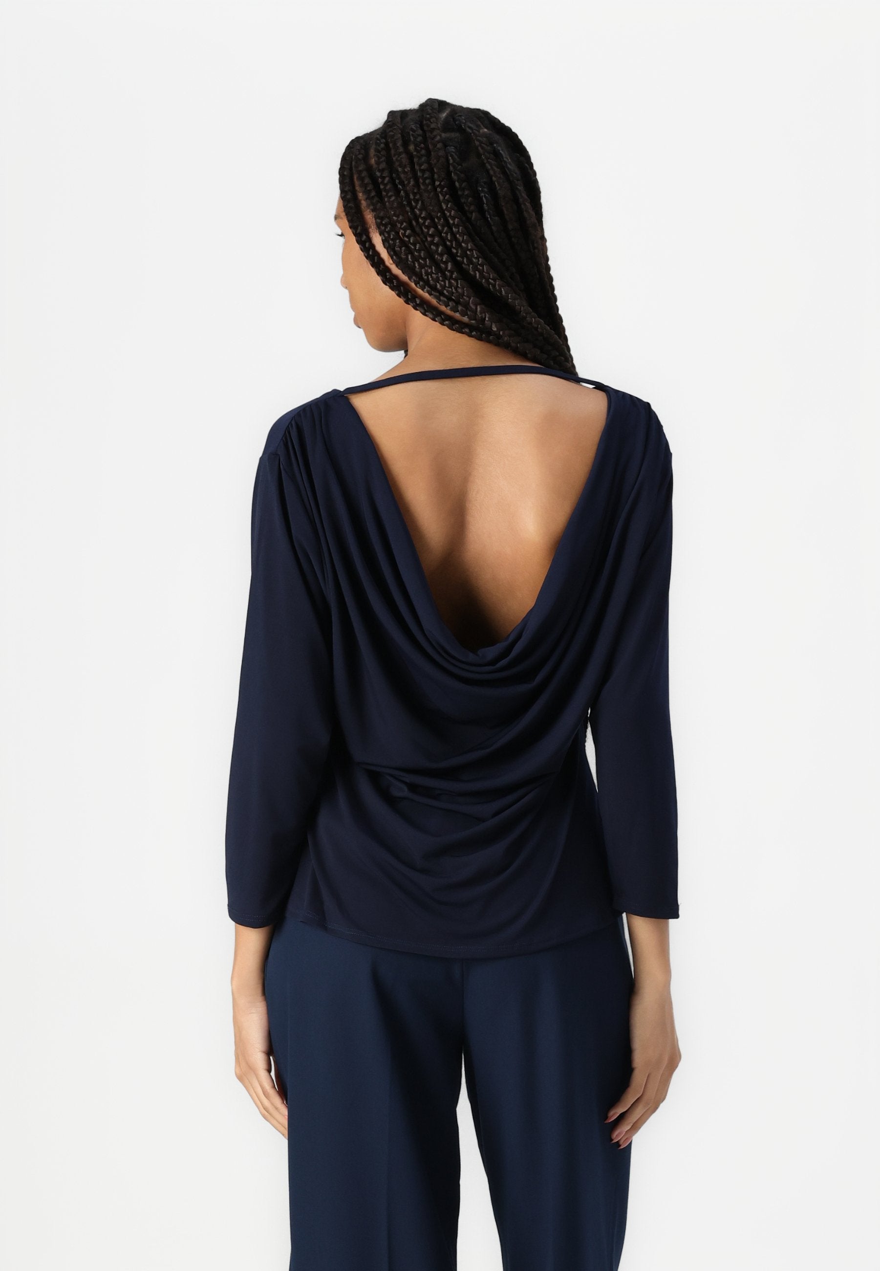 Anna Field COWL BACK WITH THREE QUARTER SLEEVE