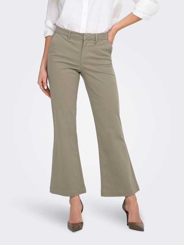 ONLY ONLSTELLA Flared Fit - Trousers - brindle