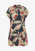 s.Oliver Day dress - marine koralle bedruckt