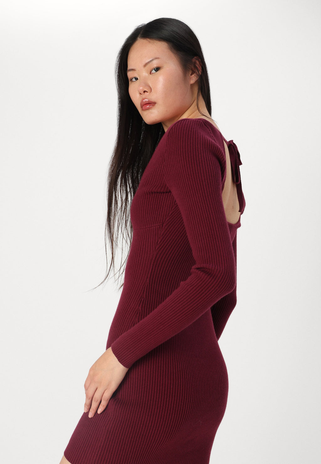 Hollister Co. EMEA PINCH BUST TIE BACK SWEATER DRESS