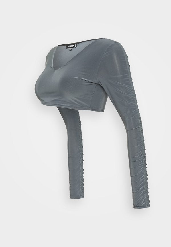 Missguided Maternity RUCHED SLEEVE SLINKY CROP