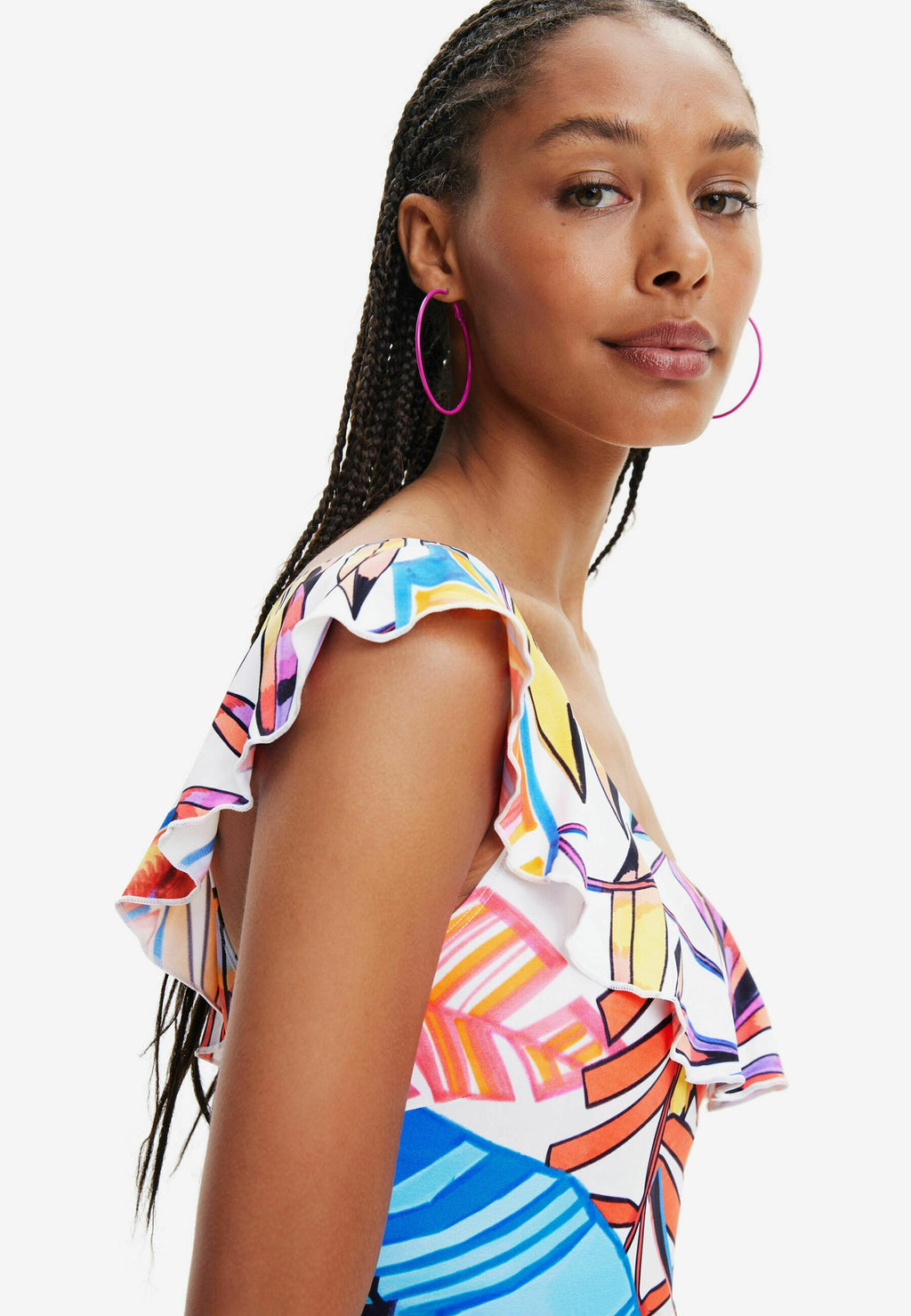Desigual ASYMMETRIC STRAP SWIMSUIT