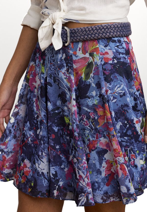 Lauren Ralph Lauren Print Crinkle Georgette Miniskirt