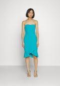 WAL G PETITE CHRISSY RUFFLE MIDI
